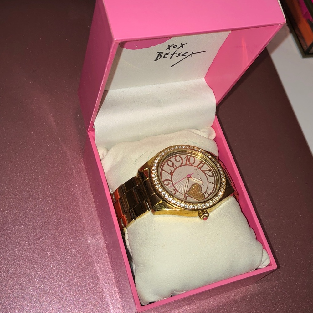 Gold Betsey Johnson Watch